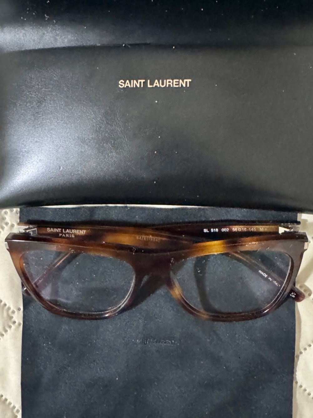 Authentic Saint Laurent Brown Glasses